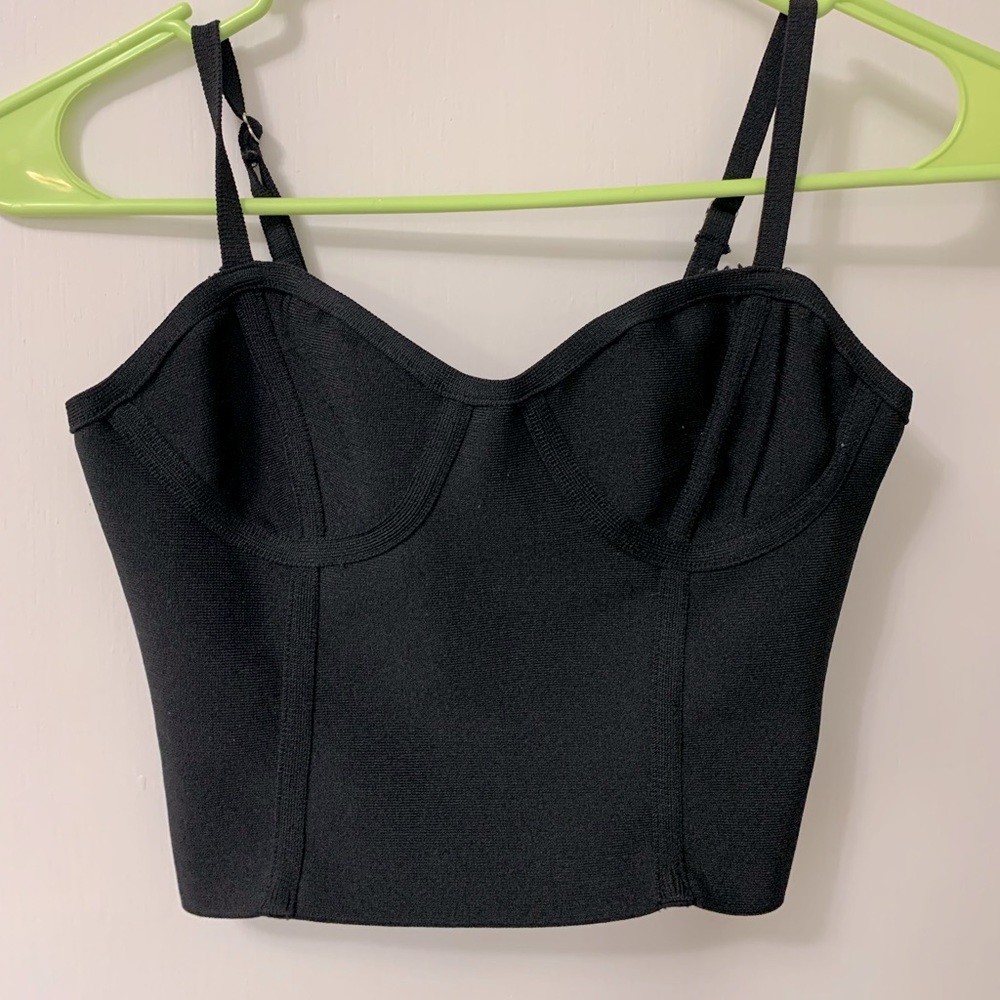 Forever 21 Black bandage bustier top